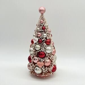Bethany Lowe XOXO Valentine's Day 13.5”Bottle Brush Tree Conversation Hearts NEW